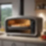 Elegant home electric pizza oven on a kitchen countertop