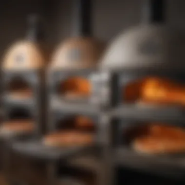 Diverse Models of Electric Pizza Ovens Various models of electric pizza ovens displayed