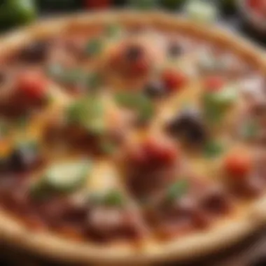 A close-up of unique toppings on a Mexican pizza