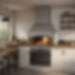 Elegant built-in pizza oven design showcasing sleek features