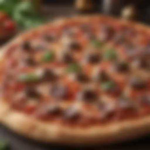 Artisan Keste pizza topped with fresh ingredients