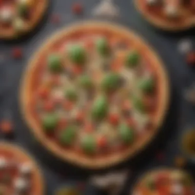 A delicious pizza topped with fresh vegetables and cheese on a keto crust