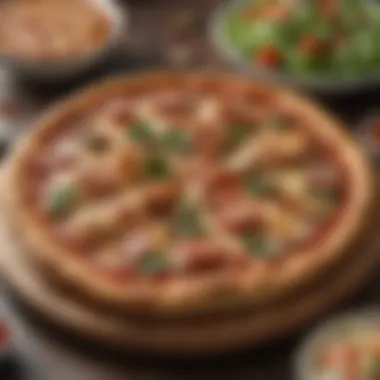 A balanced meal featuring keto pizza and a side salad