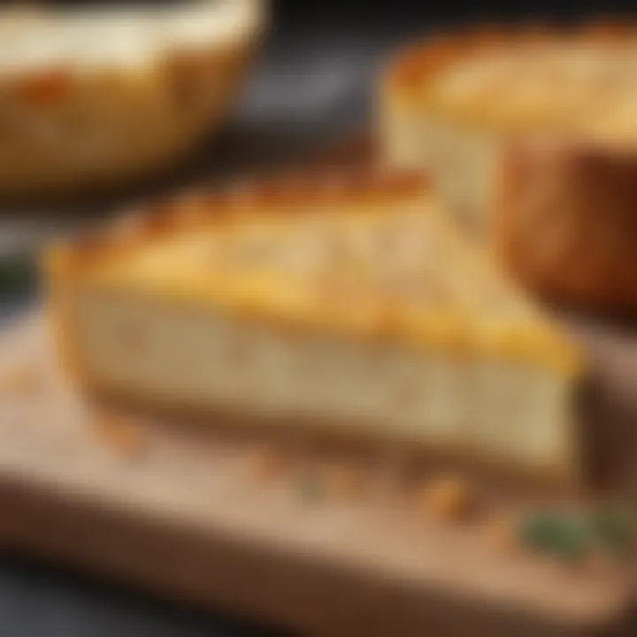 A close-up of cheese and low-carb crust