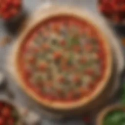 Almond flour pizza crust with fresh toppings