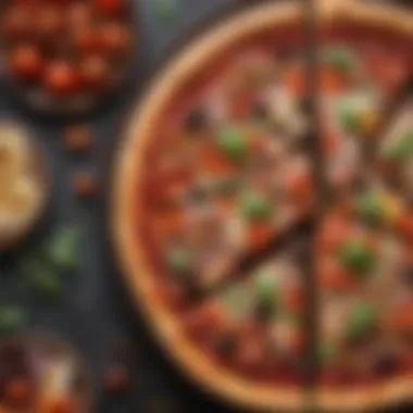Baked Keto Pizza A beautifully baked keto pizza with vibrant toppings