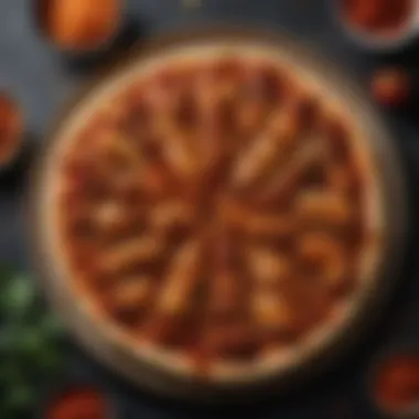 Spicy Gochujang Elegance Innovative Korean Pizza with Gochujang Drizzle