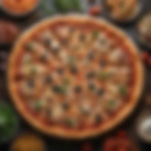 A stunning overhead shot of a diverse pizza selection