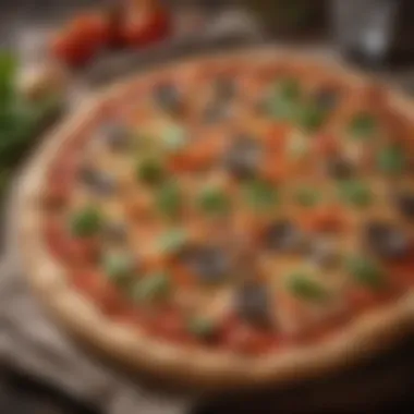Gourmet Veggie Delight Mouthwatering low-calorie veggie pizza