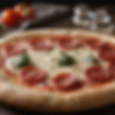 Prepared Low Carb Pizza Dough An artisan low carb pizza dough ready for baking