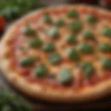 Mouthwatering low cholesterol pizza with fresh herbs