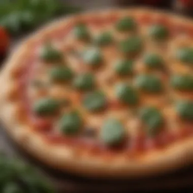 Mouthwatering low cholesterol pizza with fresh herbs