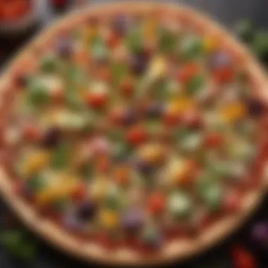 Colorful vegetable medley topping for low cholesterol pizza