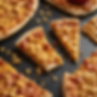 Slices of Tempting Macaroni and Cheese Pizza Mouthwatering Macaroni and Cheese Pizza Slices