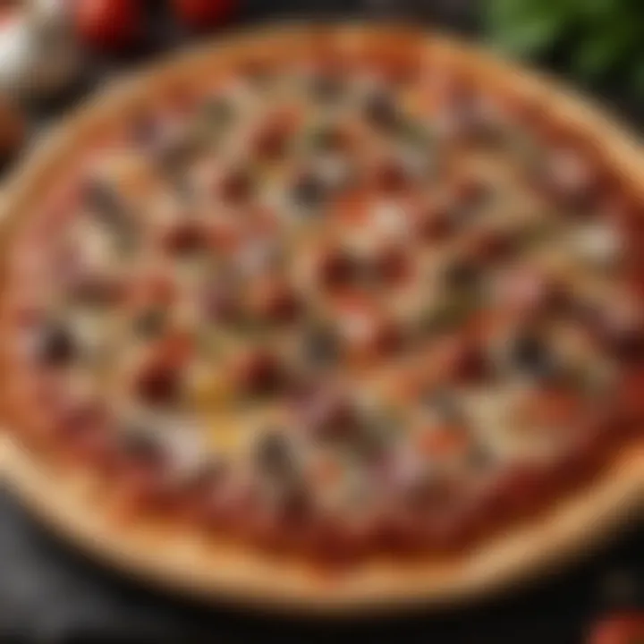 An inviting pizza layout portraying cultural inspirations from various cuisines.