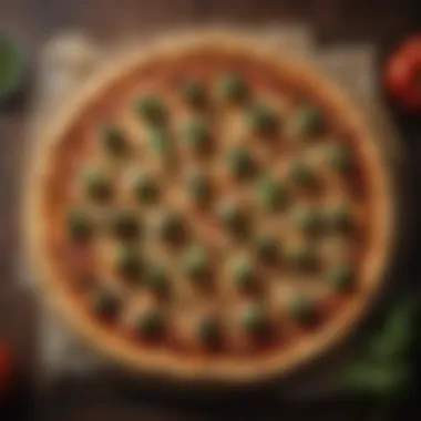 Innovative Cauliflower Crust Pizza on Rustic Table