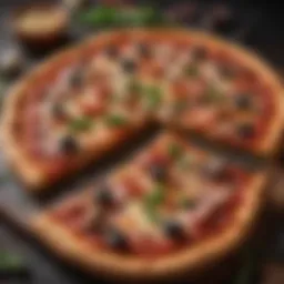 A vibrant assortment of no crust pizzas showcasing various toppings and presentations