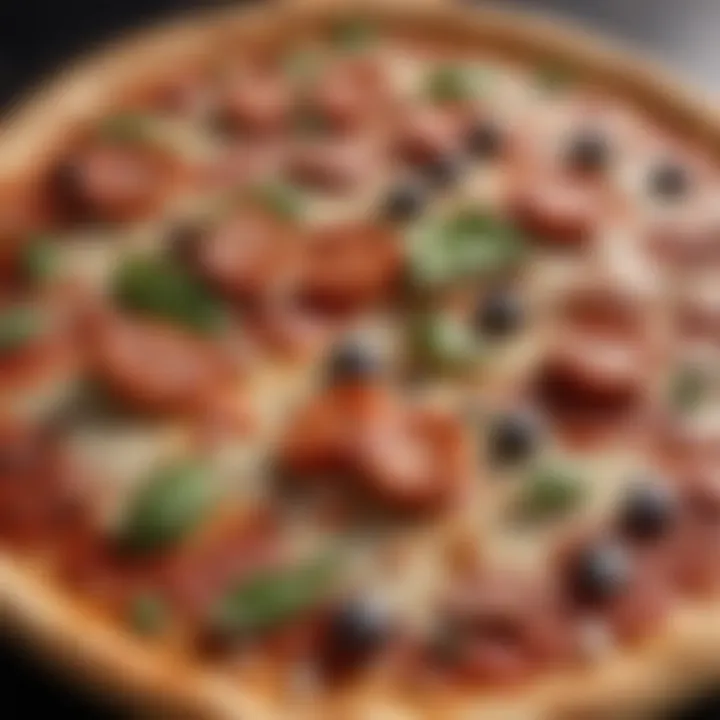 A close-up of fresh ingredients used in pizza, highlighting their nutritional value.