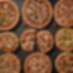 A vibrant array of different pizza types showcasing diverse toppings and crust styles.