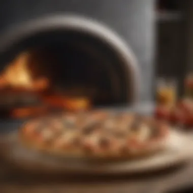 Gourmet Pizza from Ooni Oven A gourmet pizza baked in an Ooni oven, highlighting its perfect crust and toppings