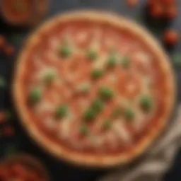 An artistic spread of Panera Bread's Margherita Pizza showcasing its vibrant toppings
