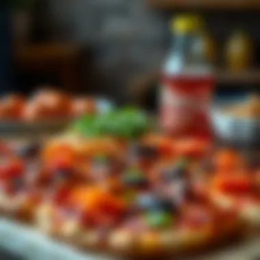 Barbecue-Inspired Pizza Toppings A vibrant spread of various barbecue-inspired pizza toppings