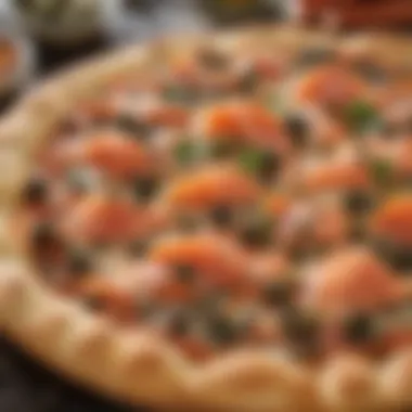 Innovative pizza creation featuring smoked salmon and capers