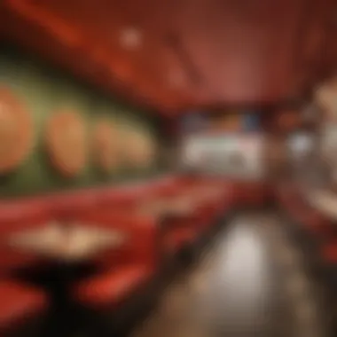 Vibrant pizza restaurant interior in Las Vegas