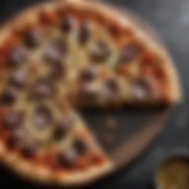 Artisanal Pizza Perfection Artisanal pizza with truffle oil drizzle