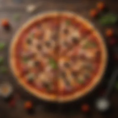 Vibrant Pizza Palette Colorful pizza slices on rustic wooden table