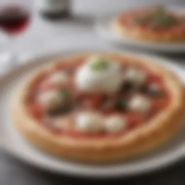 Authentic Neapolitan Pizza topped with Fresh Burrata Cheese Neapolitan pizza with fresh burrata cheese