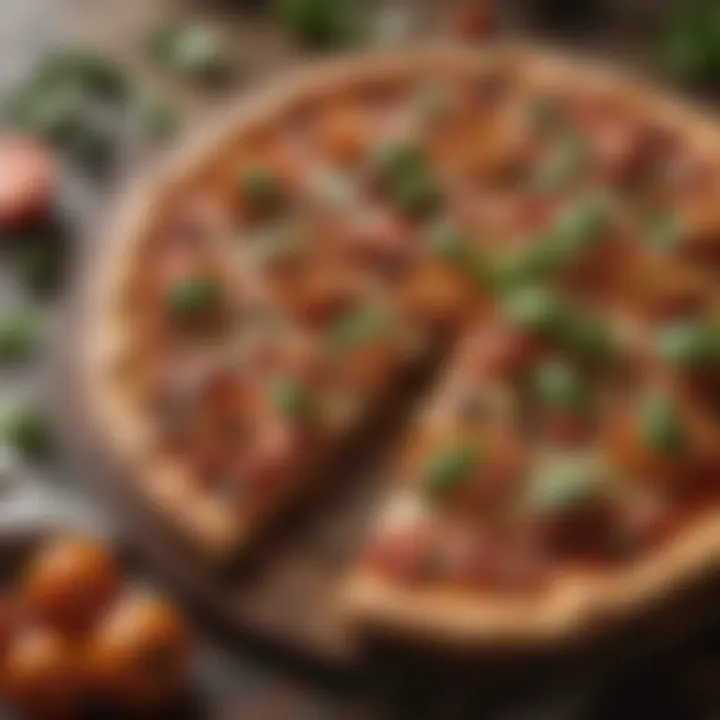 Wood-fired pizza with heirloom tomatoes and basil