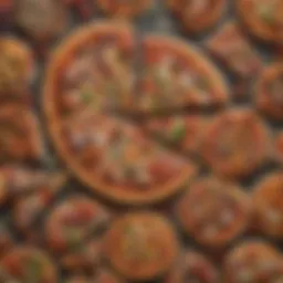A vibrant spread of various pizzas showcasing diverse toppings and styles