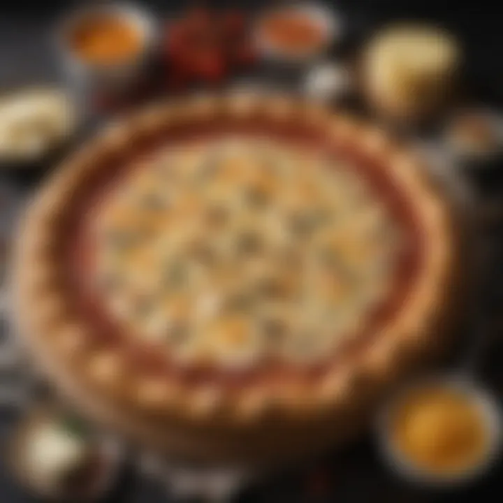 Thick and hearty crust loaded with a variety of cheeses and toppings