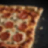 Close-up of self-rising crust pizza showcasing its fluffy texture