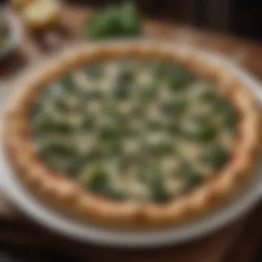 Elegant Dining with Spinach and Feta Pizza An elegant dining setting featuring spinach and feta pizza