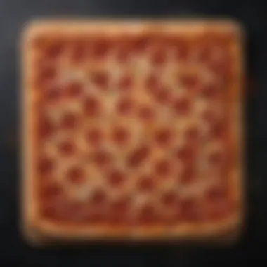 A traditional St. Louis pizza served in a distinctive rectangular shape