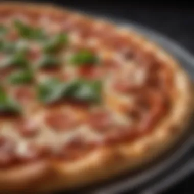 Close-up of Stoughton pizza steel showcasing its texture and quality