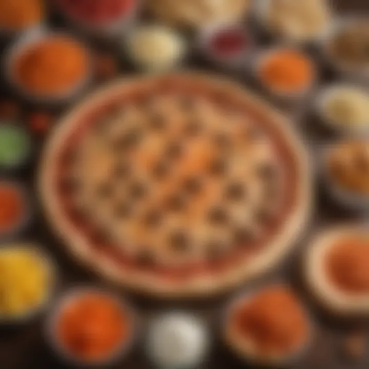 An array of ingredients used in Little Caesars stuffed crust pizza