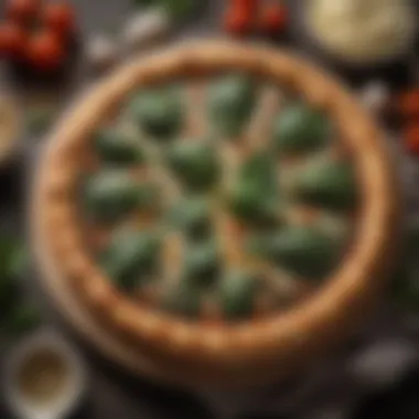 Artisanal Stuffed Spinach Pizza Craft Artisanal Stuffed Spinach Pizza Presentation