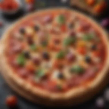 The Allure of Gourmet Subscription Pizzas A fresh and vibrant pizza topped with colorful ingredients