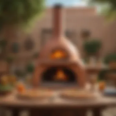 Alfresco Dining with Terracotta Oven Terracotta Pizza Oven Outdoor Setup