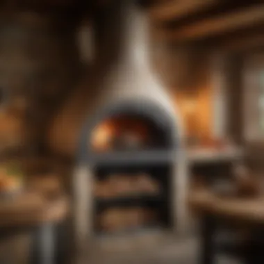 A beautifully crafted wood-fired oven in a rustic kitchen setting