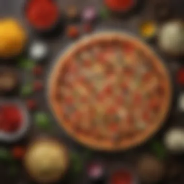 Art of Pizza Toppings Fresh ingredients laid out for pizza toppings