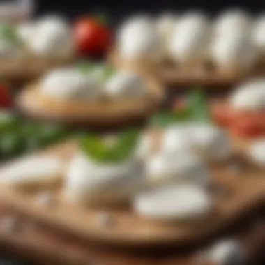 Exquisite Mozzarella Varieties Gourmet mozzarella cheese assortment