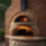 An elegant artisanal pizza oven showcasing intricate brickwork