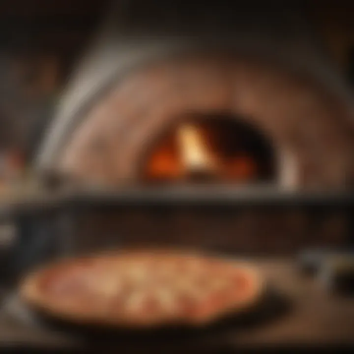 An overview of a traditional pizzeria with an artisanal oven