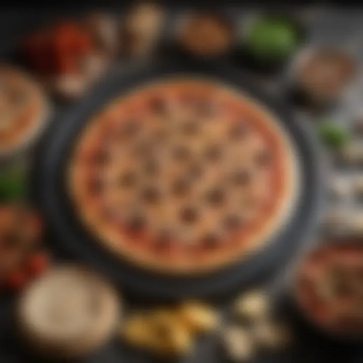 Various types of cooking stones for pizza with distinct materials