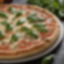 Mouthwatering Margherita Pizza with Fresh Basil Leaves