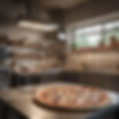 A meticulously organized workspace for pizza dough preparation emphasizing cleanliness